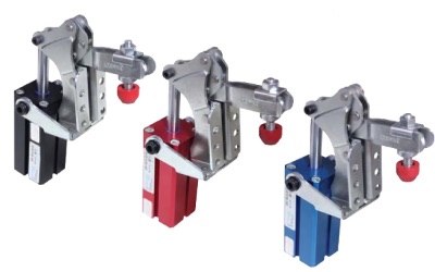 P50-SERIES Pneumatic toggle clamp, vertical cylinder optional colours