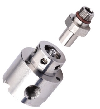 SRJ02-01-12 Lagerlose, zweiteilige Drehdurchführung für Werkzeugmaschinen, M16x1.5 LH