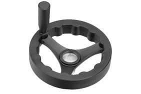V3RA/MEP 3-Speichen-Handrad aus Thermoplast mit Griff