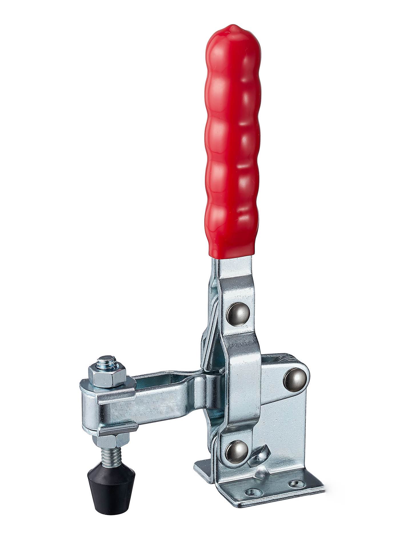 DST-101-DL Senkrechtspanner-Vertikalspanner waagrechter Fuß, verstellbare Andrückschraube, extra langem Handgriff 1800N