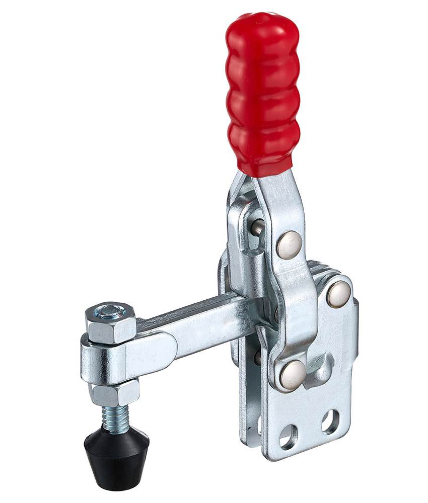 DST-12065 Senkrechtspanner-Vertikalspanner senkrechter Fuss massiver Spannarm lang 910N
