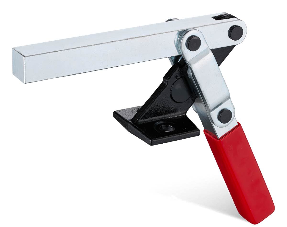 DST 75027 Vertikal Kniehebelspanner fuer schwere Lasten mit abgewinkeltem Fuss 4500N